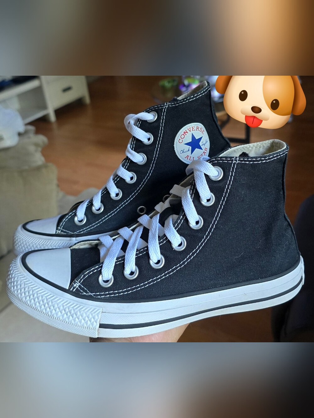 Sz 3.5 Men's/5.5 Women's CONVERSE CTAS HI BLACK Shoes